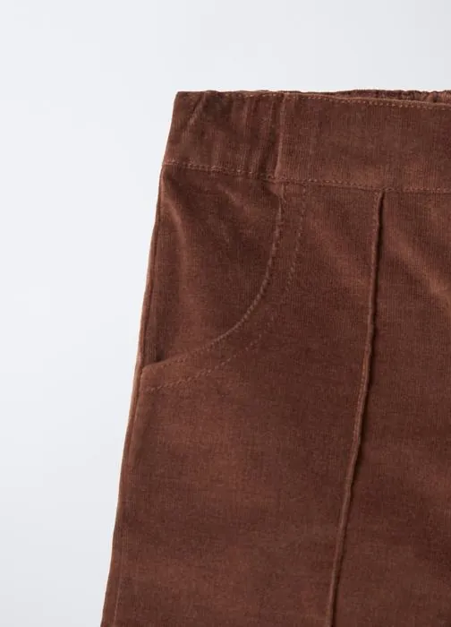 Rebraste straight fit hlače za bebe