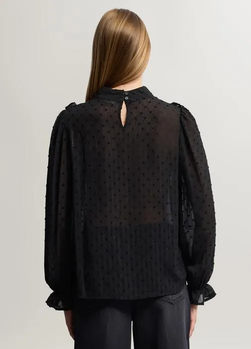 Ženska bluza regularnog kroja s V-izrezom