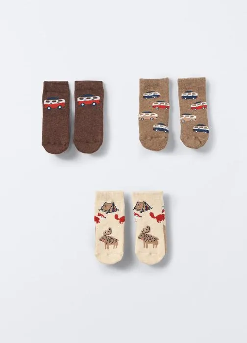 Paket od 3 para protukliznih čarapa za bebe