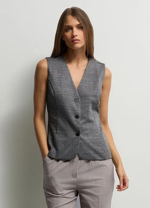 Ženski prsluk slim fit s V-izrezom
