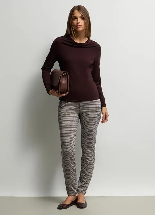 Ženske slim fit tajice s mikrouzorkom
