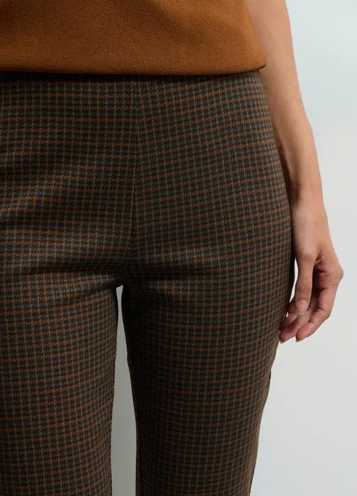 Ženske tajice slim fit s mikrouzorkom