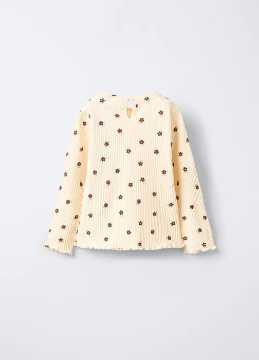 Rebrasta pamučna majica Slim Fit za bebe