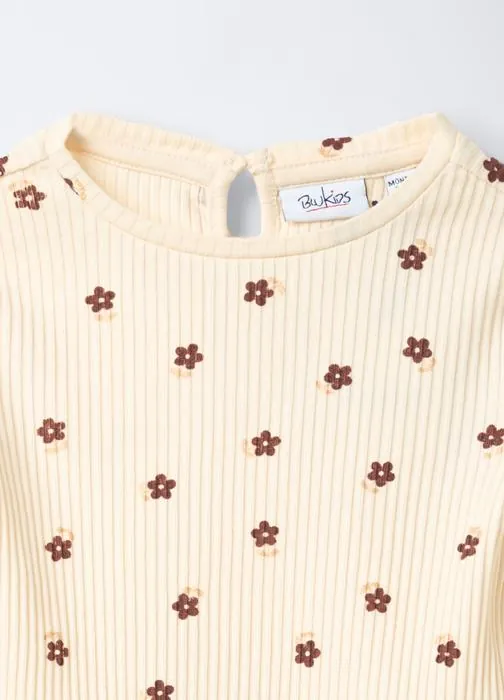 Rebrasta pamučna majica Slim Fit za bebe