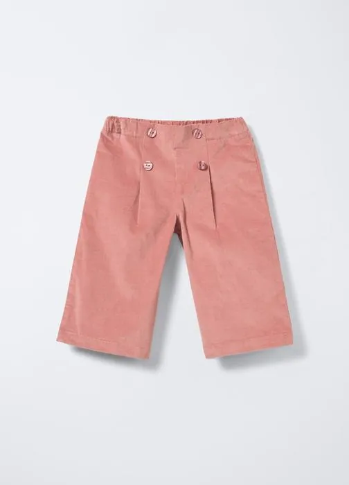 Formal fit hlače od rebrastog pamuka za bebe