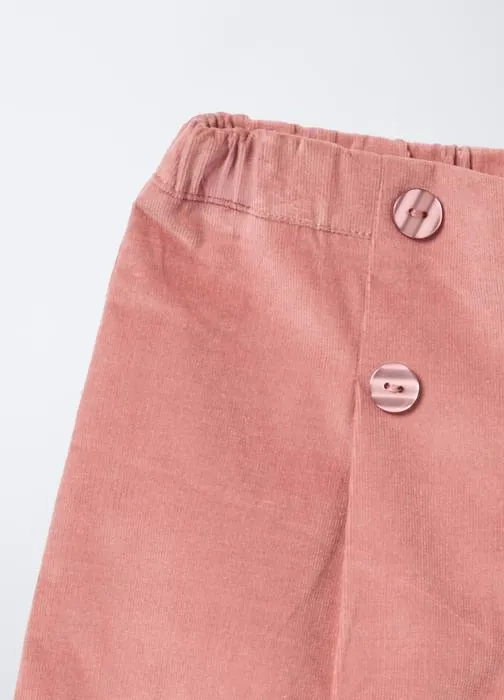 Formal fit hlače od rebrastog pamuka za bebe