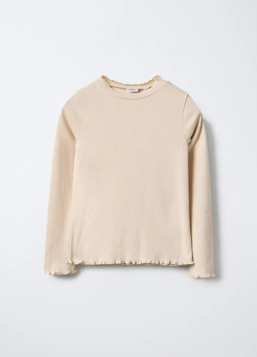 Rebrasta majica slim fit za djevojčice