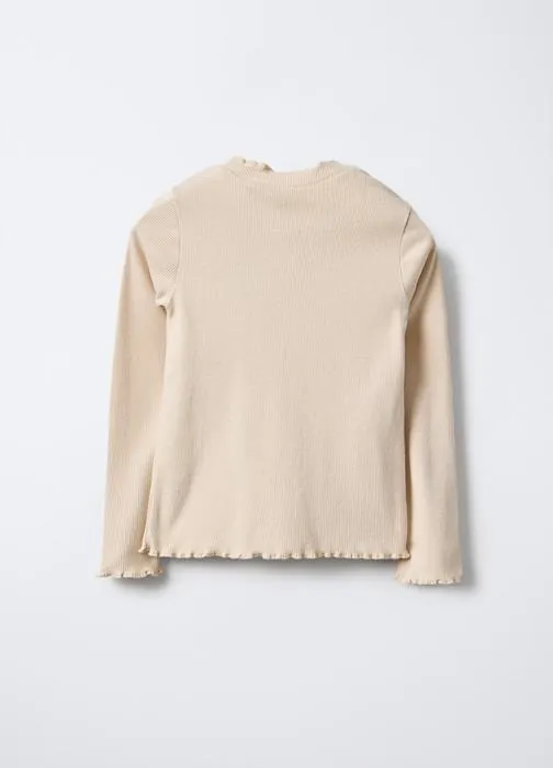 Rebrasta majica slim fit za djevojčice