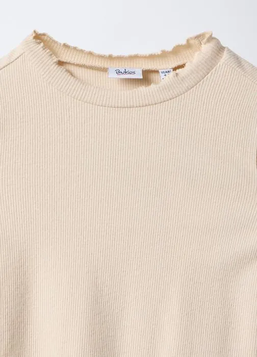 Rebrasta majica slim fit za djevojčice
