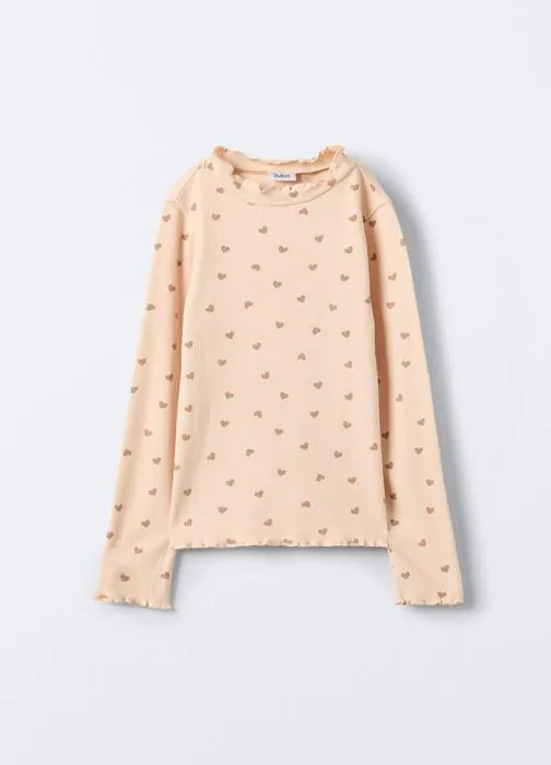 Rebrasta majica slim fit za djevojčice