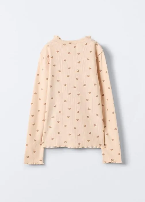 Rebrasta majica slim fit za djevojčice