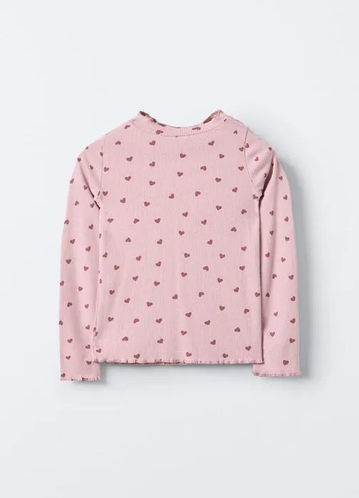 Rebrasta majica slim fit za djevojčice