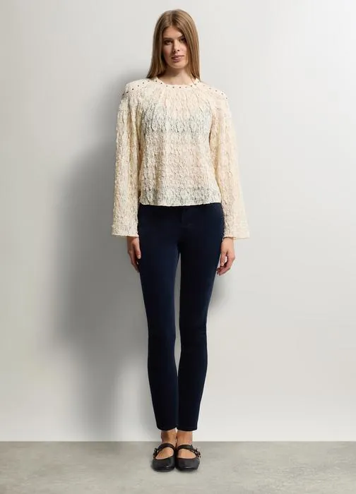 Ženske rebraste tajice skinny fit