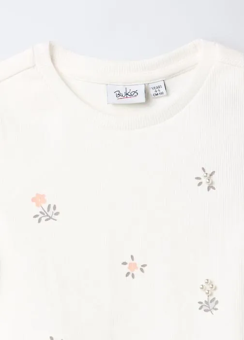 Rebrasta majica Slim Fit za djevojčice