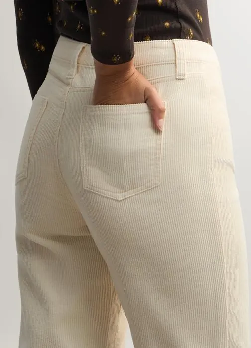 Mom Fit hlače od kordulja za žene
