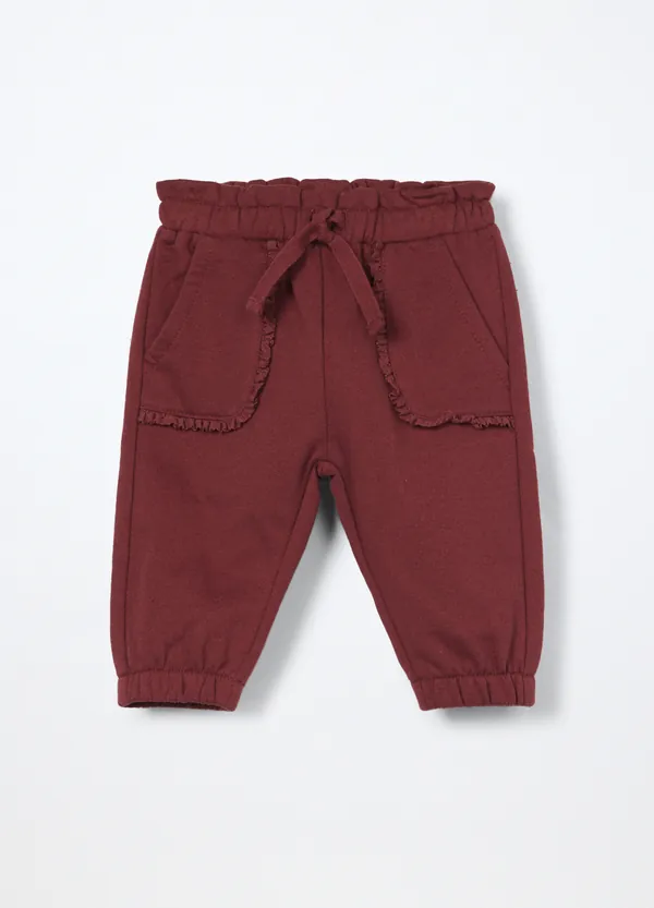 Joggers hlače s paperbag strukom za bebe