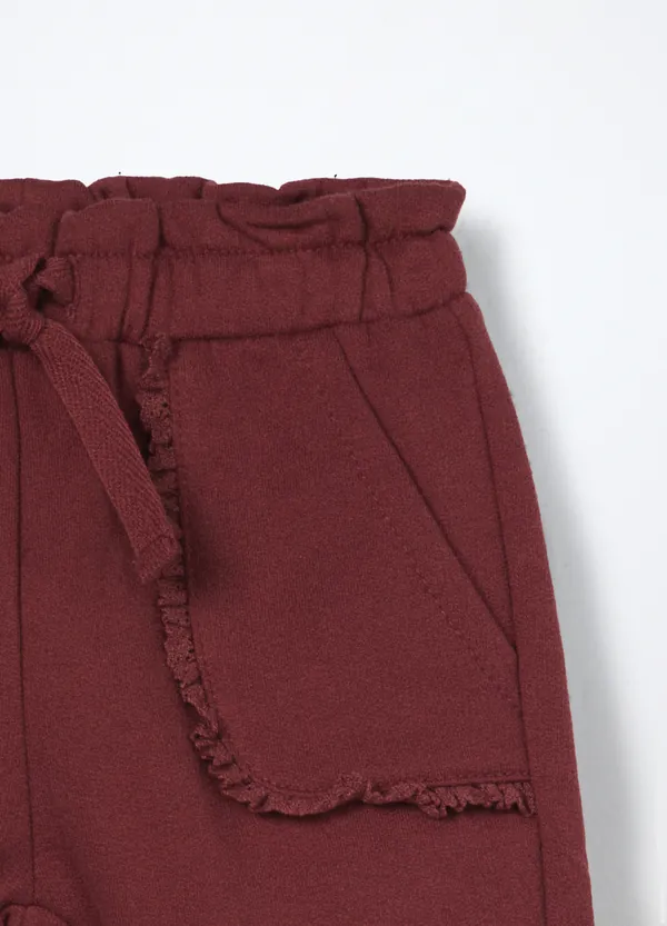 Joggers hlače s paperbag strukom za bebe