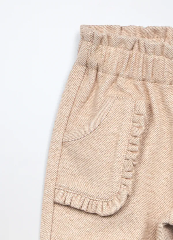 Jogger hlače s paperbag strukom za bebe