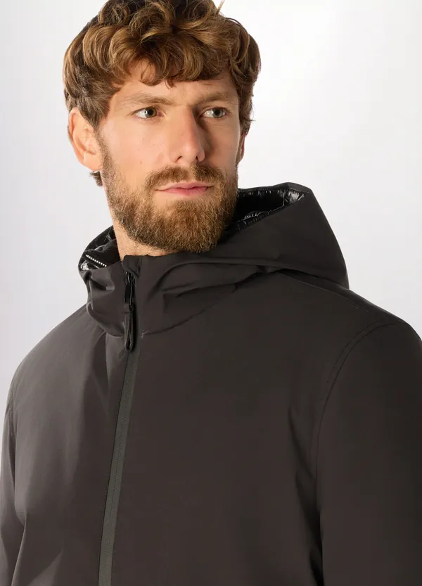 Kratka muška parka s kapuljačom