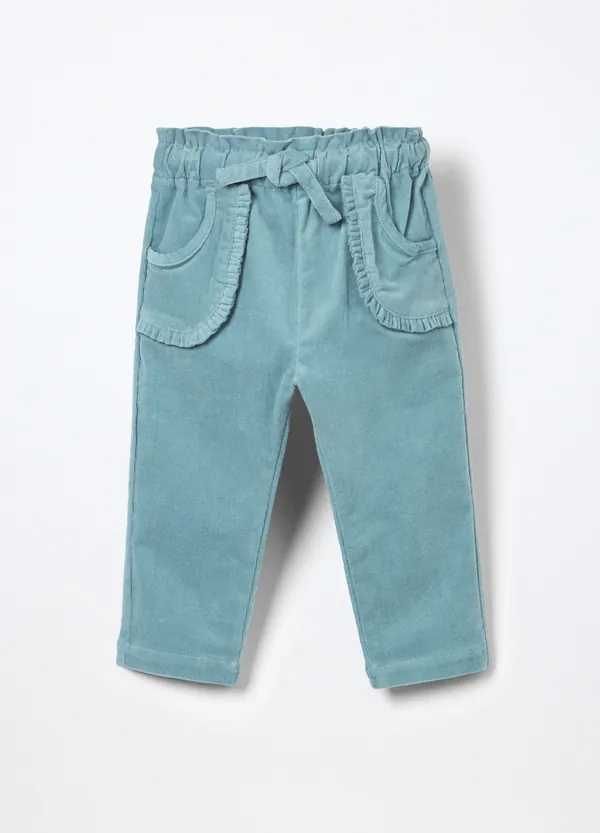 Pantalone za bebe od rebrastog pliša
