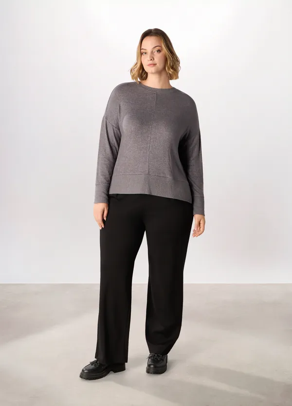 Ženske curvy hlače od mješavine viskoze