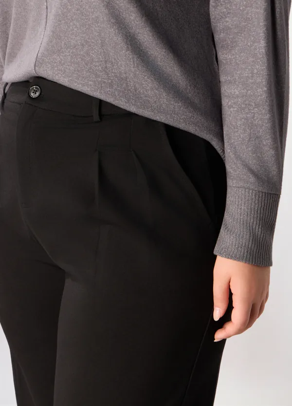Ženske curvy hlače od mješavine viskoze