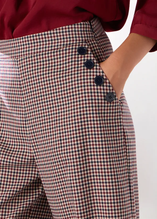 Ženske hlače s jacquard uzorkom