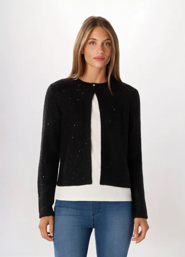 Ženski kardigan od tricot pletiva